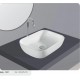 Νιπτήρας Μπάνιου Λευκός Πορσελάνης I-zec Belly 7027 44x32,5x13cm Επικαθήμενος χωρίς Υπερχείλιση και χωρίς Οπή για Βρύση
